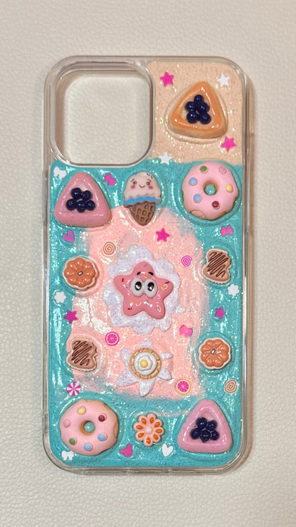Handmade Kawaii 3D Dessert Star Decoden iPhone Case