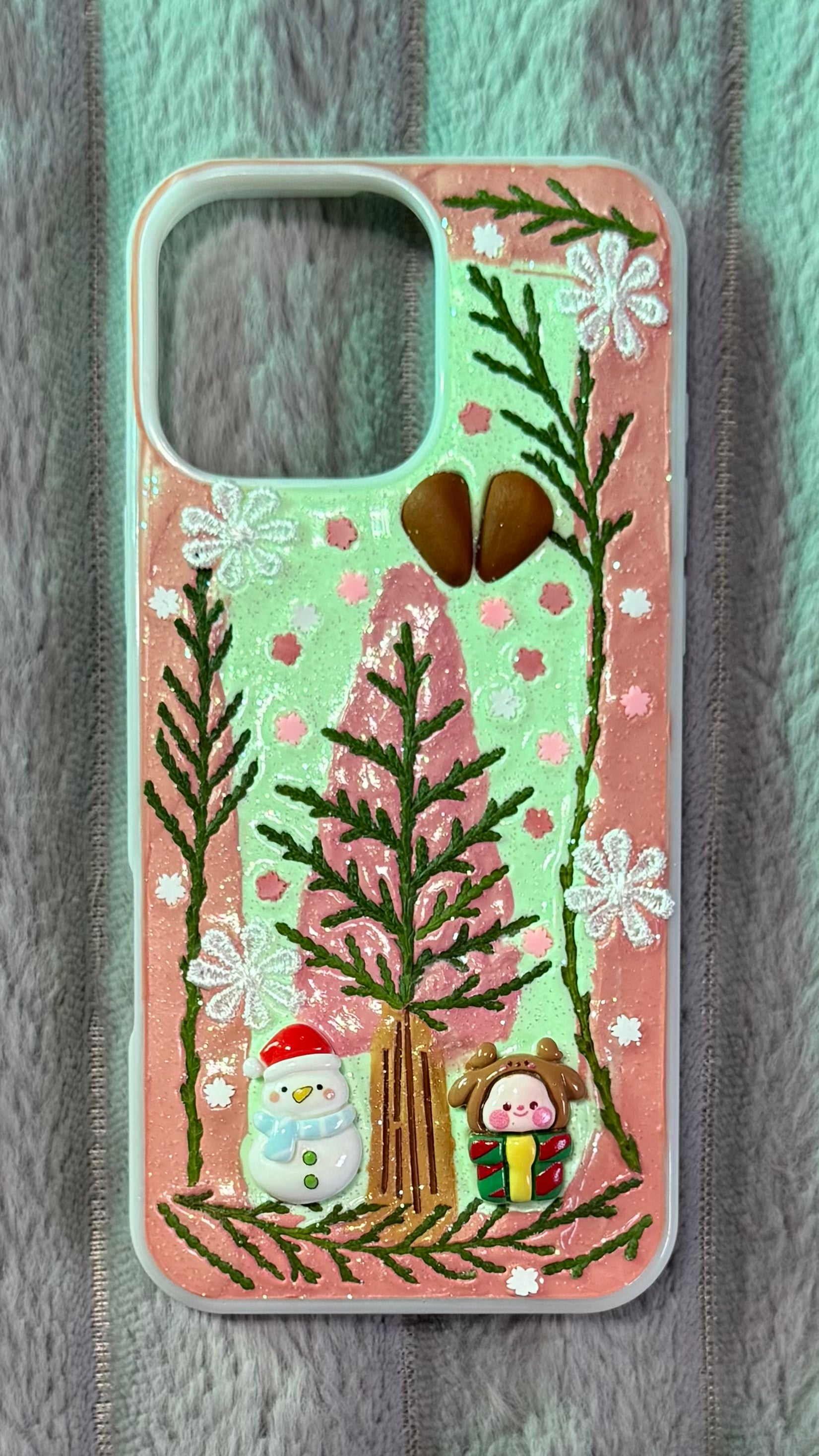 Handmade Dreamy Forest Christmas Phone Case