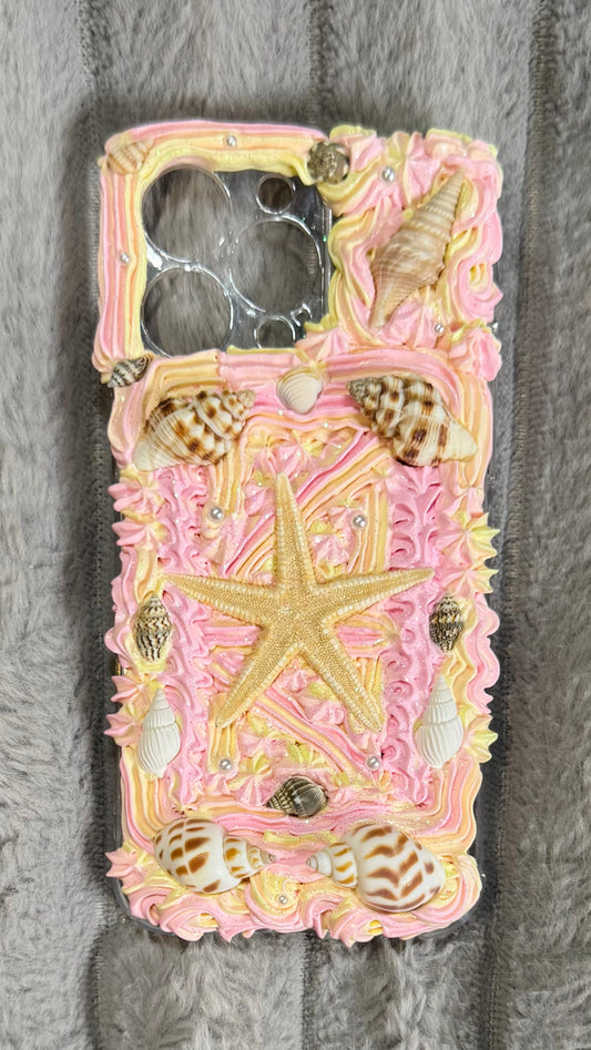 🌊 Mermaid Dream – Handmade Whipped Phone Case 🐚🧁