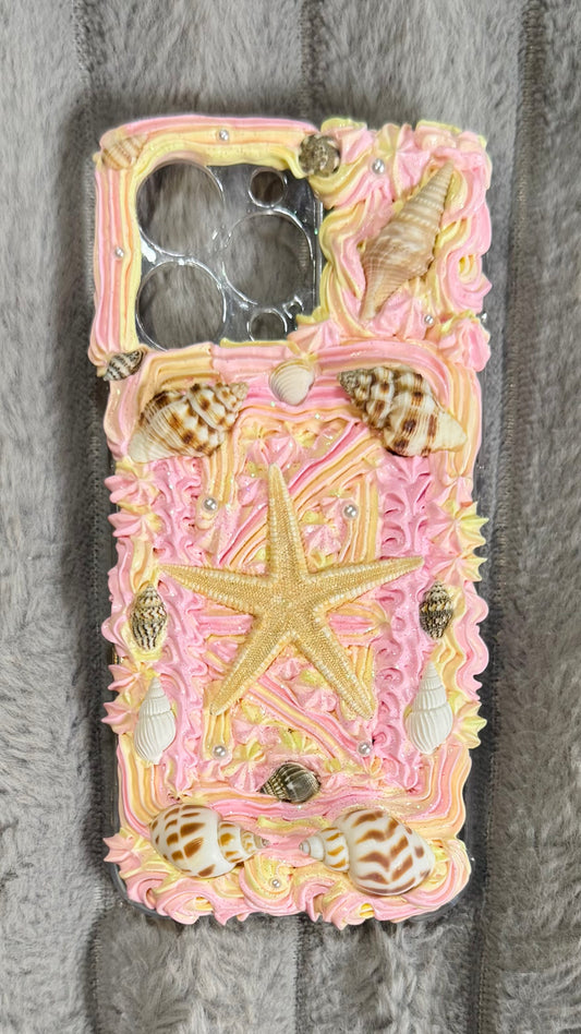 🌊 Mermaid Dream – Handmade Whipped Phone Case 🐚🧁