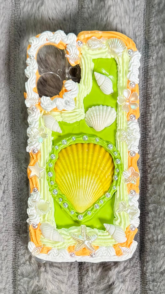 Handmade Seashell Phone Case – Mermaidcore Beach Aesthetic, Y2K Style