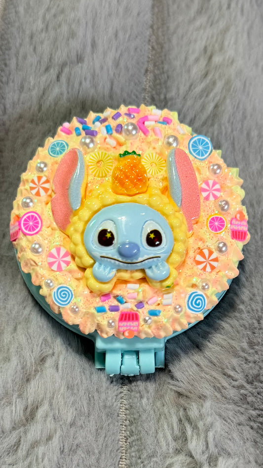Handmade Stitch-Inspired Whipped Cream Cushion Hair Brush – Kawaii Candy Style
