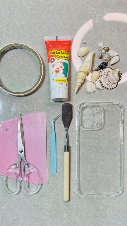 Handmade Ocean Shell Cream Phone Case – Beachcore Aesthetic