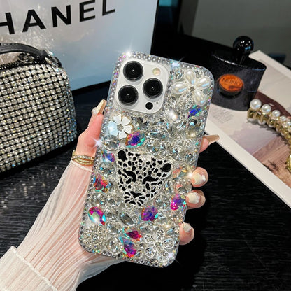 Funda para teléfono hecha a mano con pegamento crema “Vibrant Bloom” 