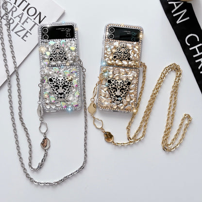 Funda para teléfono hecha a mano con pegamento crema “Vibrant Bloom” 