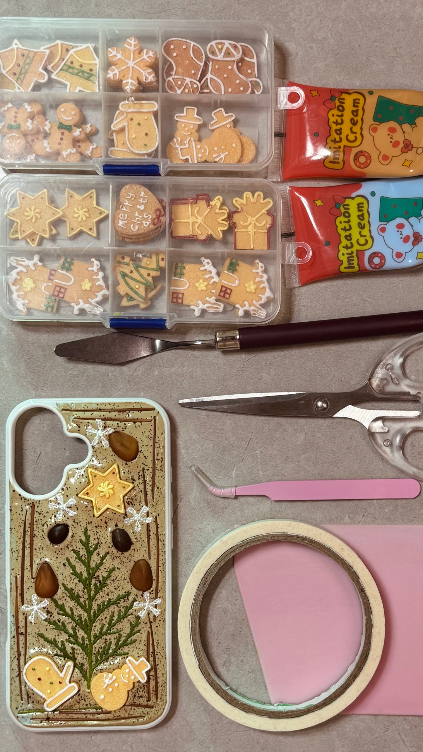 Natural Christmas Coffee & Pine Handmade Phone Case