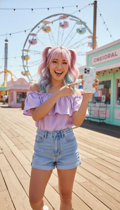 Ocean Starfish Phone Case – Pastel Sea-Inspired Design