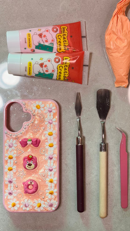 Strawberry Bear Daisy Handmade Cute Phone Case