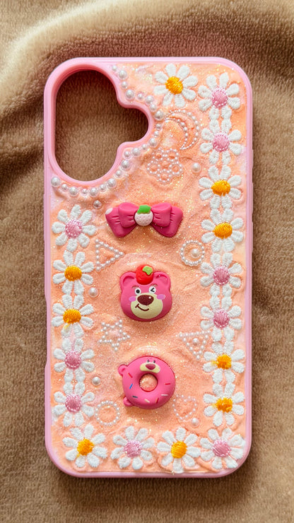 Strawberry Bear Daisy Handmade Cute Phone Case
