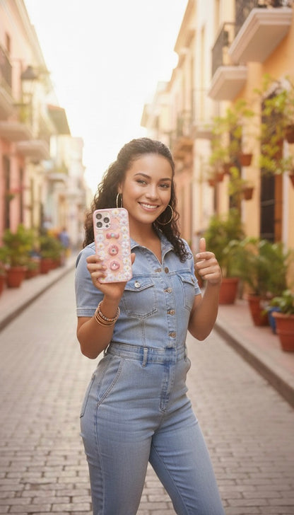 Strawberry Bear Daisy Handmade Cute Phone Case