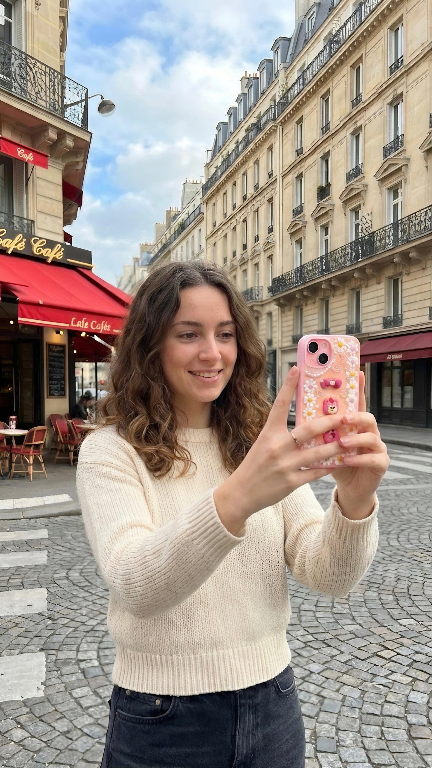 Strawberry Bear Daisy Handmade Cute Phone Case