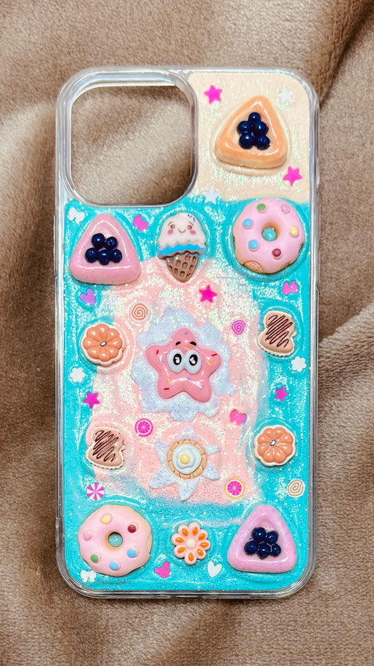 Handmade Kawaii 3D Dessert Star Decoden iPhone Case