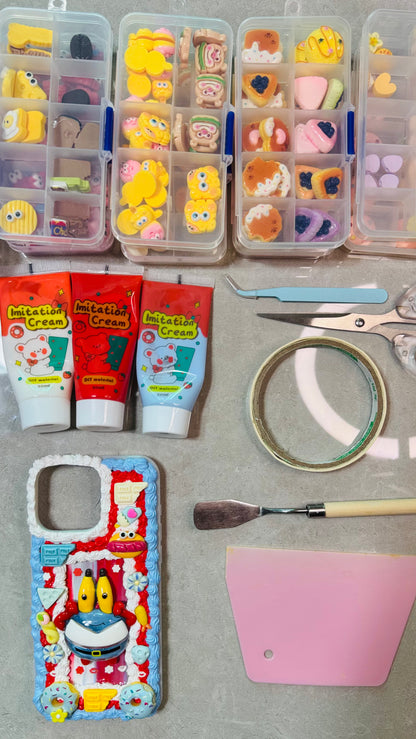 ✨ Kawaii Mr. Krabs Whipped Cream Phone Case 🍩🦀.materials