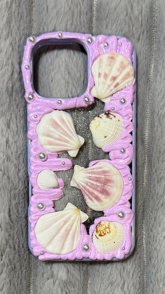 ✨ Lavender Seashell Dream Case – Handmade Ocean Chic ✨.2