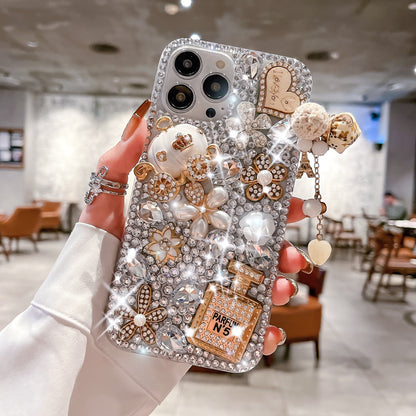 ✨ Luxury Bling Perfume & Teddy Crystal iPhone Case ✨