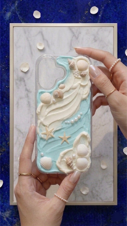 Ocean Muse 3D Pearl & Shell Decoden Case - Mermaidcore