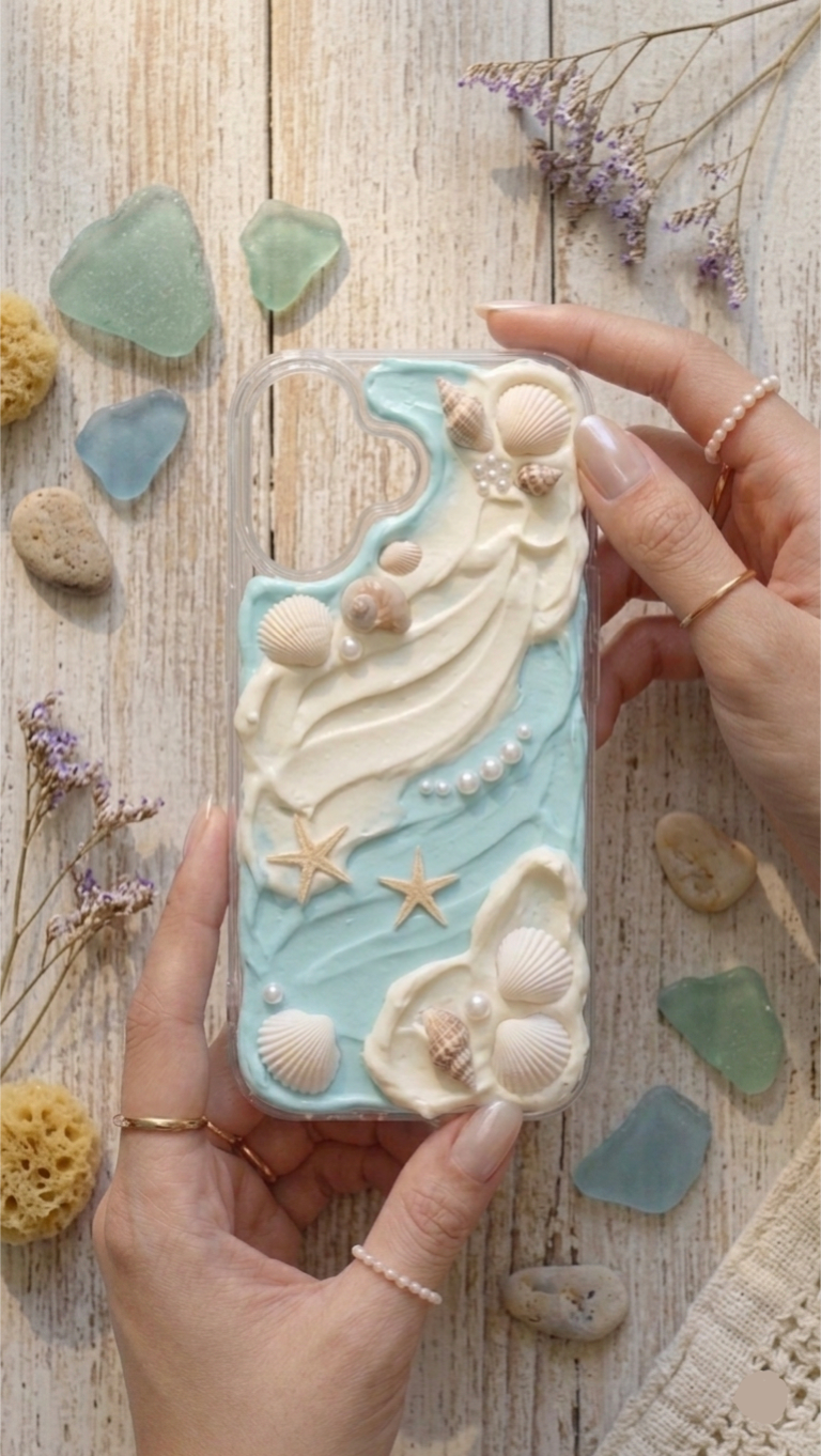 Ocean Muse 3D Pearl & Shell Decoden Case - Mermaidcore