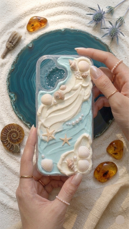 Ocean Muse 3D Pearl & Shell Decoden Case - Mermaidcore