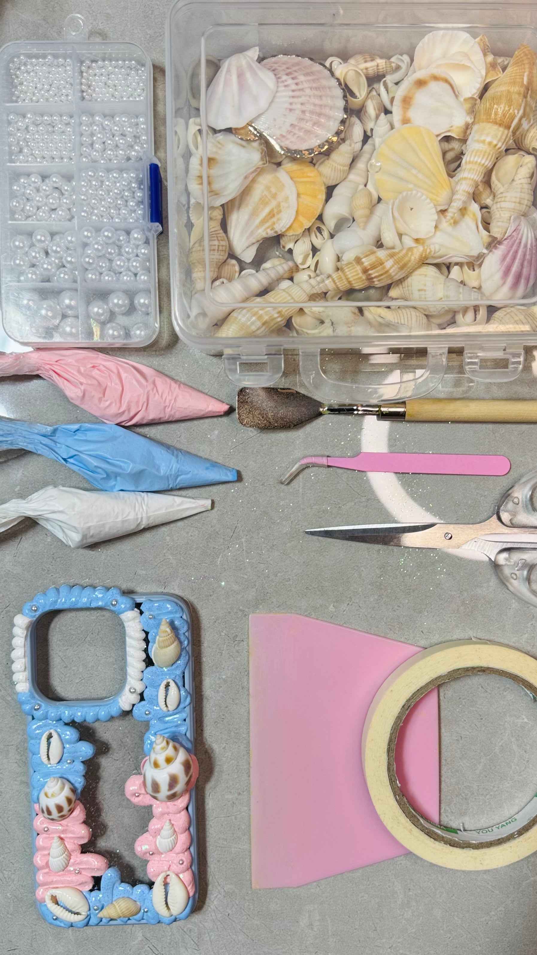 Ocean Dream Seashell Cream Phone Case – Handmade Art.materials