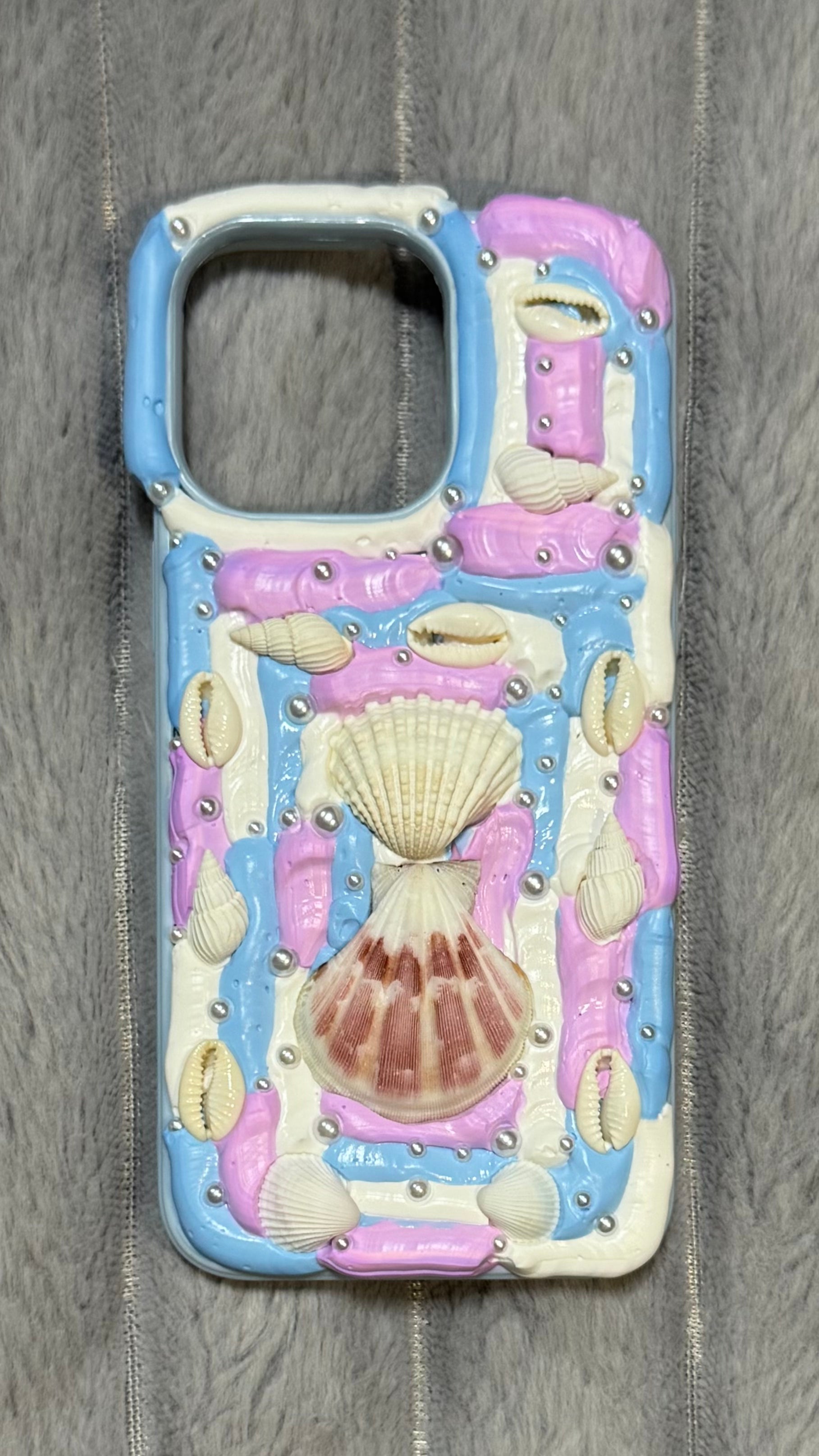 Ocean Dream Seashell Whipped Cream Phone Case 🌊🐚