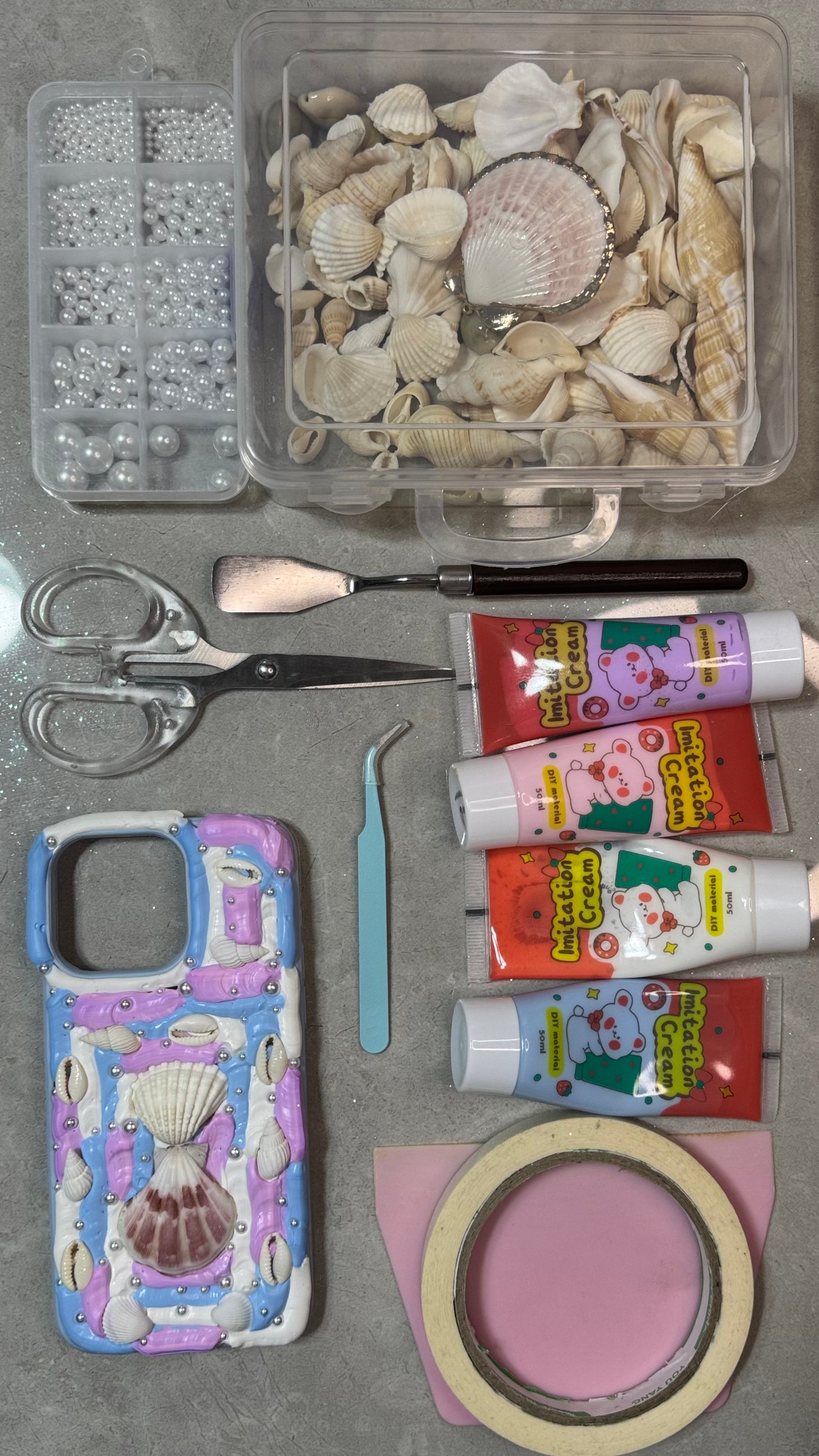 Ocean Dream Seashell Whipped Cream Phone Case 🌊🐚