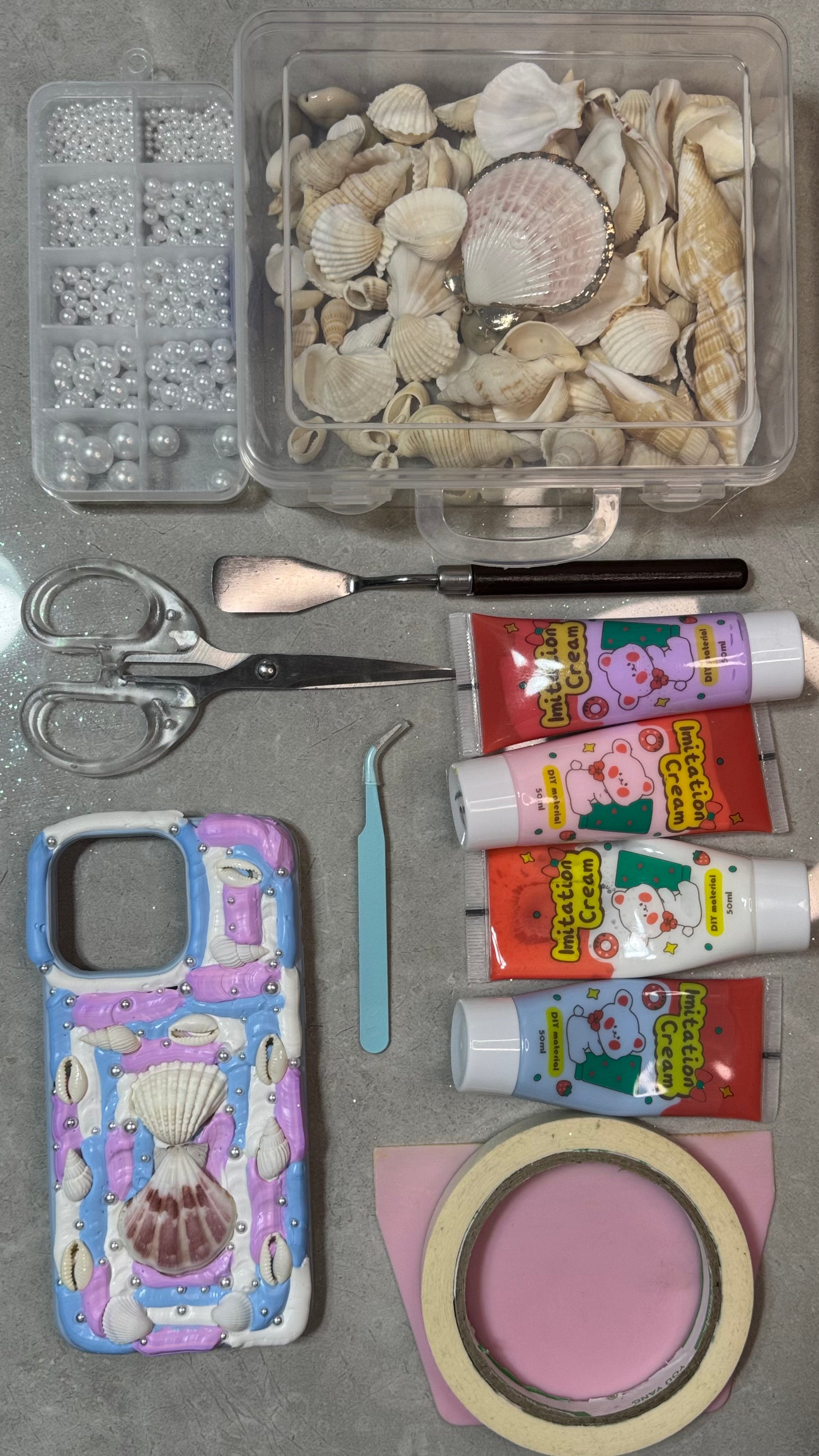 Ocean Dream Seashell Whipped Cream Phone Case 🌊🐚