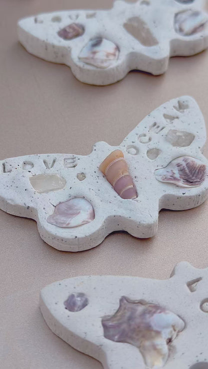 Seashell Art Clay Magnets | Beach Coastal Home Decor