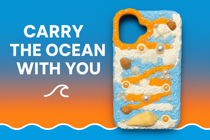 🌊 Seashell Dreams | Handmade Ocean Cream Phone Case_YouTube