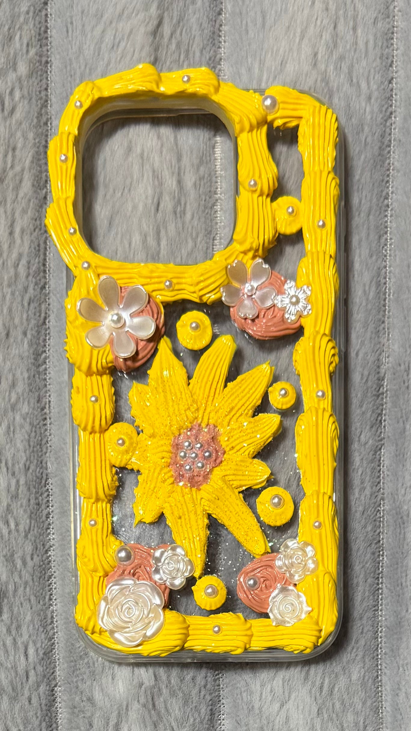 Sunny Bloom Whipped Cream Phone Case ☀️🌼