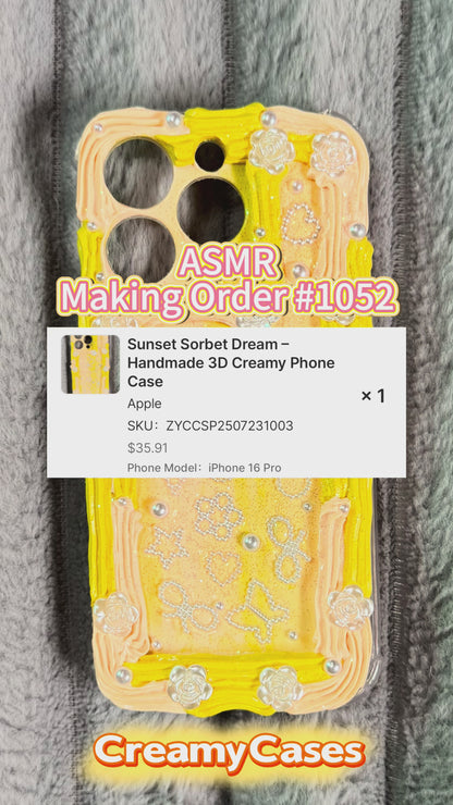 Sunset Sorbet Dream – Handmade 3D Creamy Phone Case