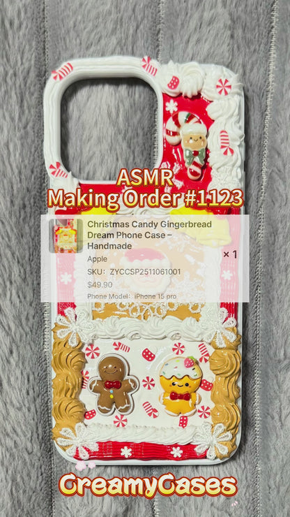 Christmas Candy Gingerbread Dream Phone Case – Handmade