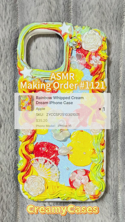 Rainbow Whipped Cream Dream iPhone Case