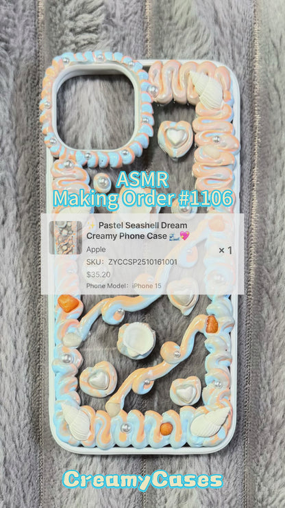 ✨ Pastel Seashell Dream Creamy Phone Case 🌊💖