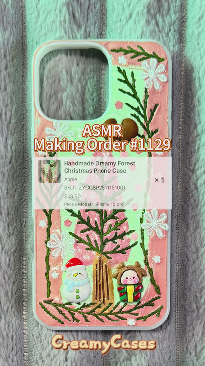 Handmade Dreamy Forest Christmas Phone Case