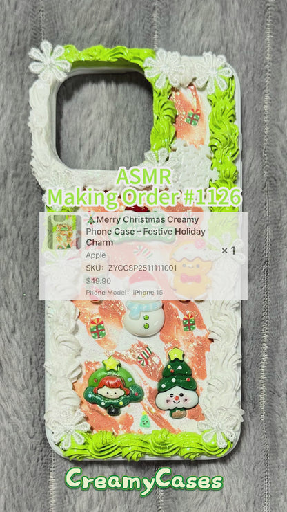 🎄Merry Christmas Creamy Phone Case – Festive Holiday Charm