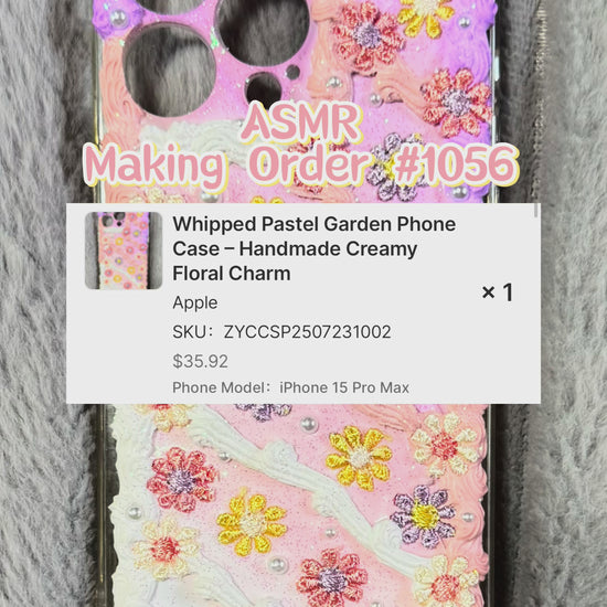 Whipped Pastel Garden Phone Case – Handmade Creamy Floral Charm.mov