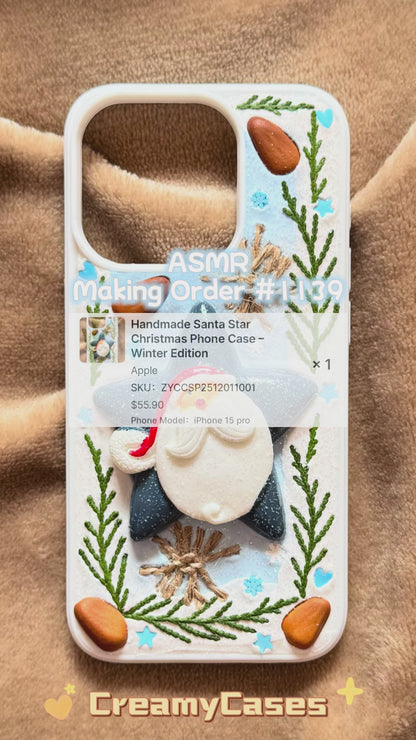 Handmade Santa Star Christmas Phone Case – Winter Edition