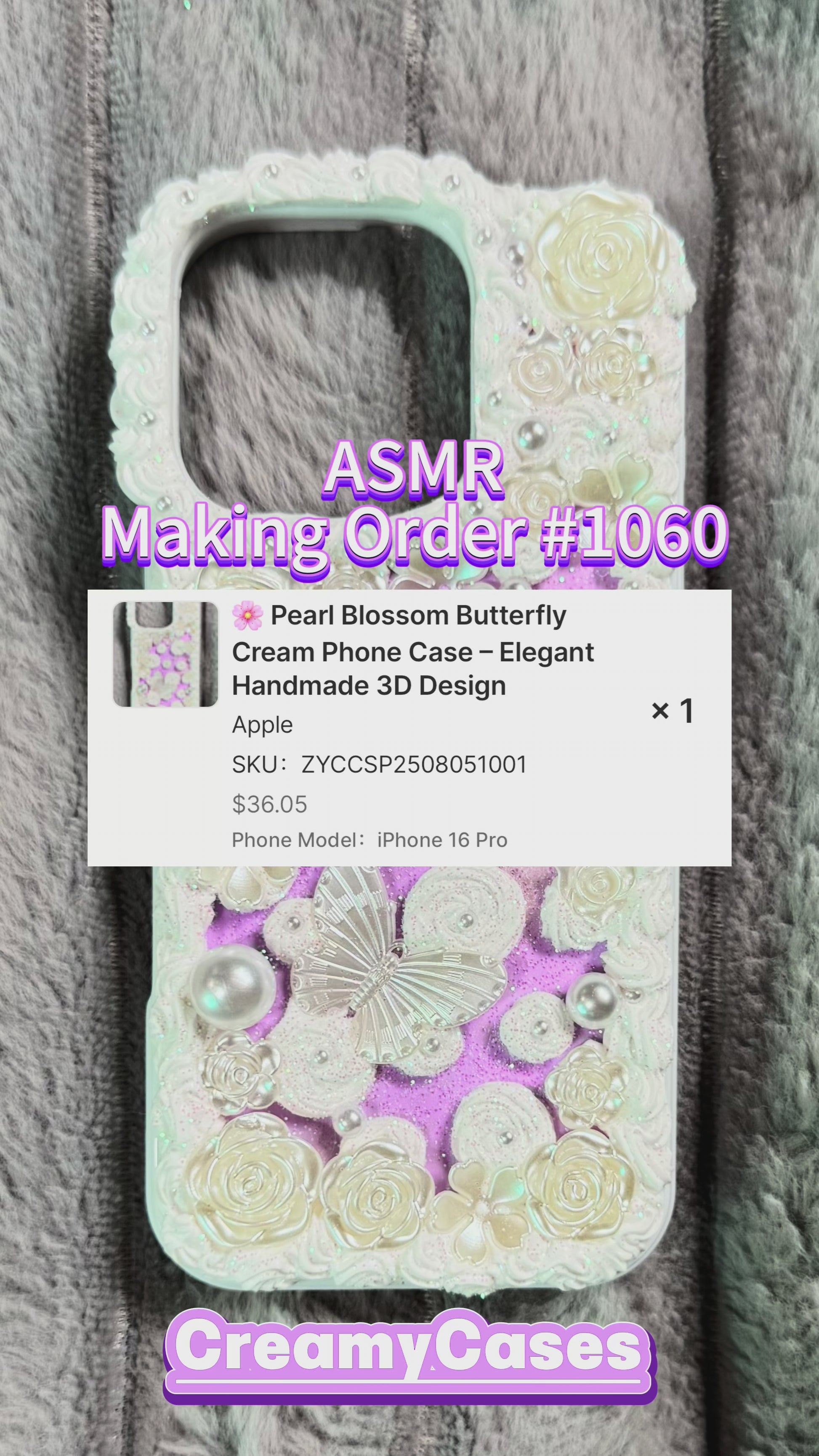 Pearl Blossom Butterfly | Elegant Handmade 3D Phone Case.mov