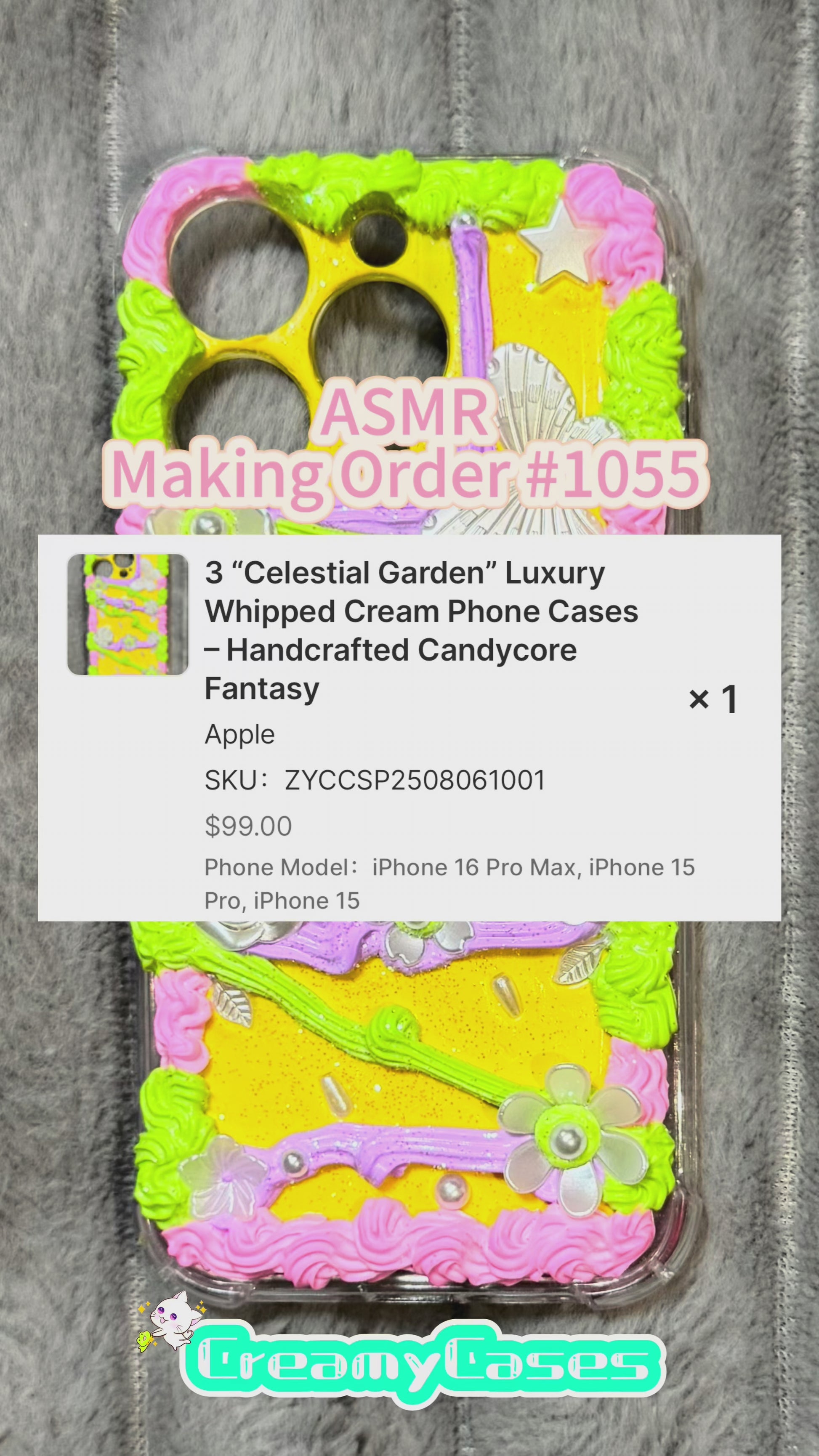 3Celestial Garden | Luxury Handmade Whipped Cream Phone Case.mov