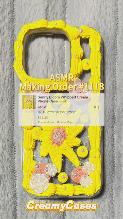 Sunny Bloom Whipped Cream Phone Case ☀️🌼