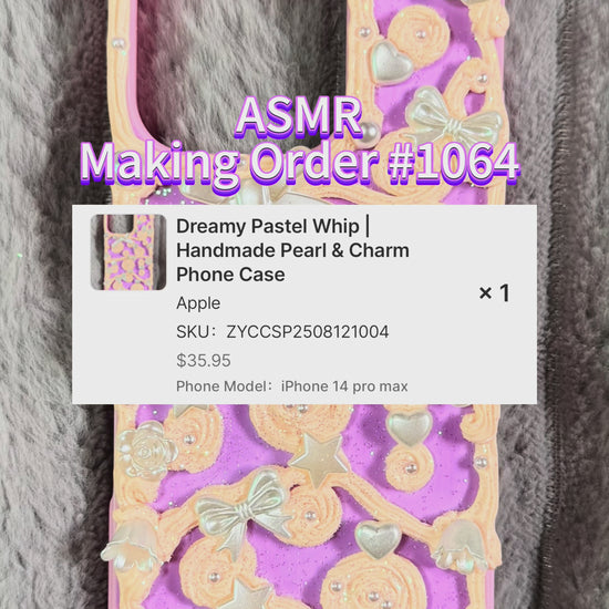 Dreamy Pastel Whip | Handmade Pearl & Charm Phone Case.mov