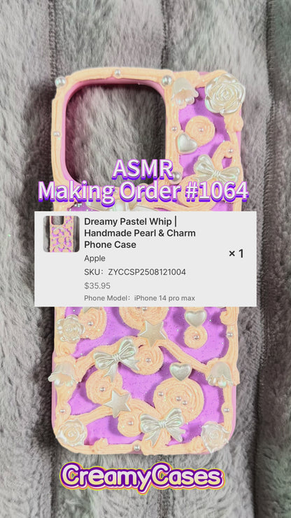 Dreamy Pastel Whip | Handmade Pearl & Charm Phone Case.mov