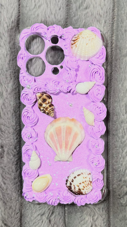 Funda para teléfono hecha a mano con pegamento crema “Vibrant Bloom” 