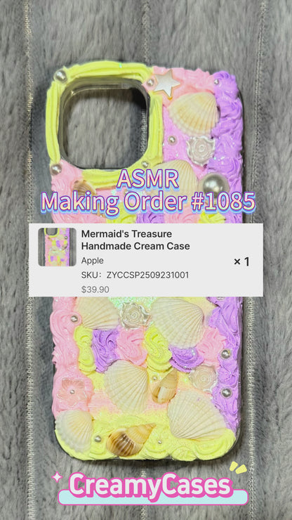 Funda para teléfono hecha a mano con pegamento crema “Vibrant Bloom” 