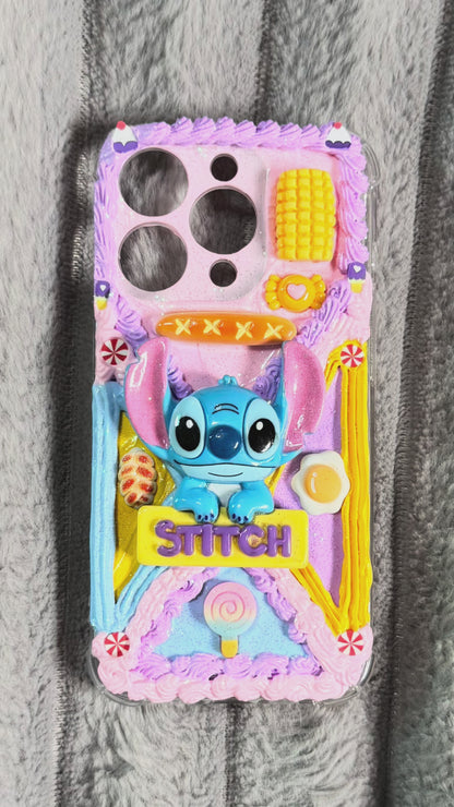 Funda para teléfono hecha a mano con pegamento crema “Vibrant Bloom” 
