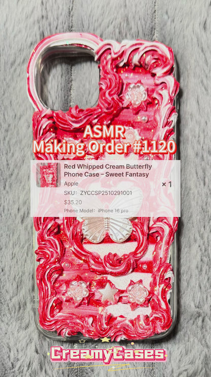 Red Whipped Cream Butterfly Phone Case – Sweet Fantasy