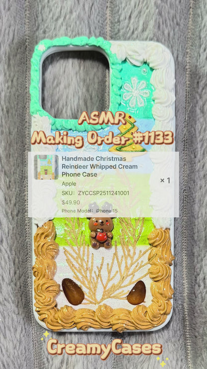 Funda para teléfono hecha a mano con pegamento crema “Vibrant Bloom” 