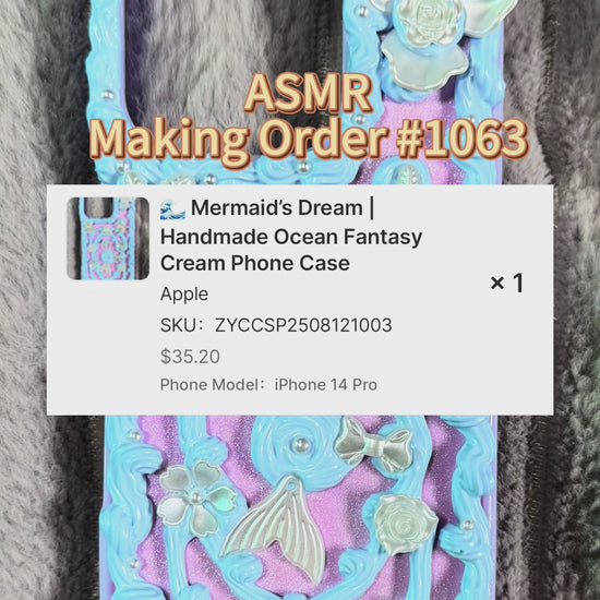 🌊 Mermaid’s Dream | Handmade Ocean Fantasy Cream Phone Case.mov