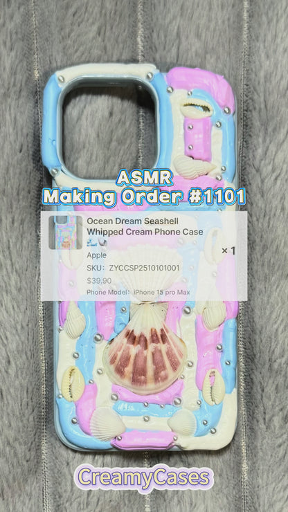 Ocean Dream Seashell Whipped Cream Phone Case 🌊🐚