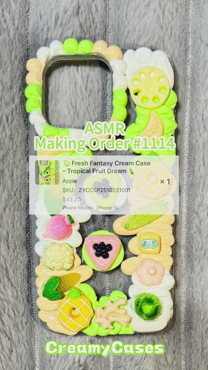 🍈 Fresh Fantasy Cream Case – Tropical Fruit Dream 🍍